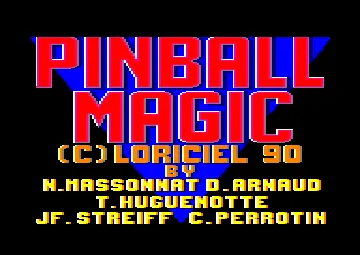 Pinball Magic (UK) (1990) (Trainer) screen shot title
